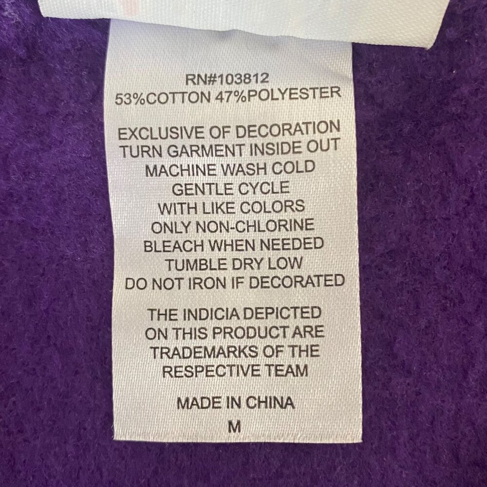 NBA Los Angeles Lakers Burnout Crewneck Sweatshirt Womens Medium Purple Pullover - Picture 10 of 12